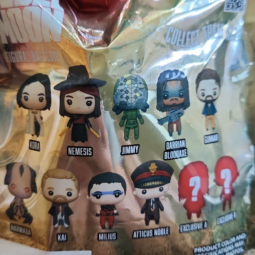 Lot Of 2 New Sealed Rebel Moon Netflix Characters Blind Bags Figural Bag Clips